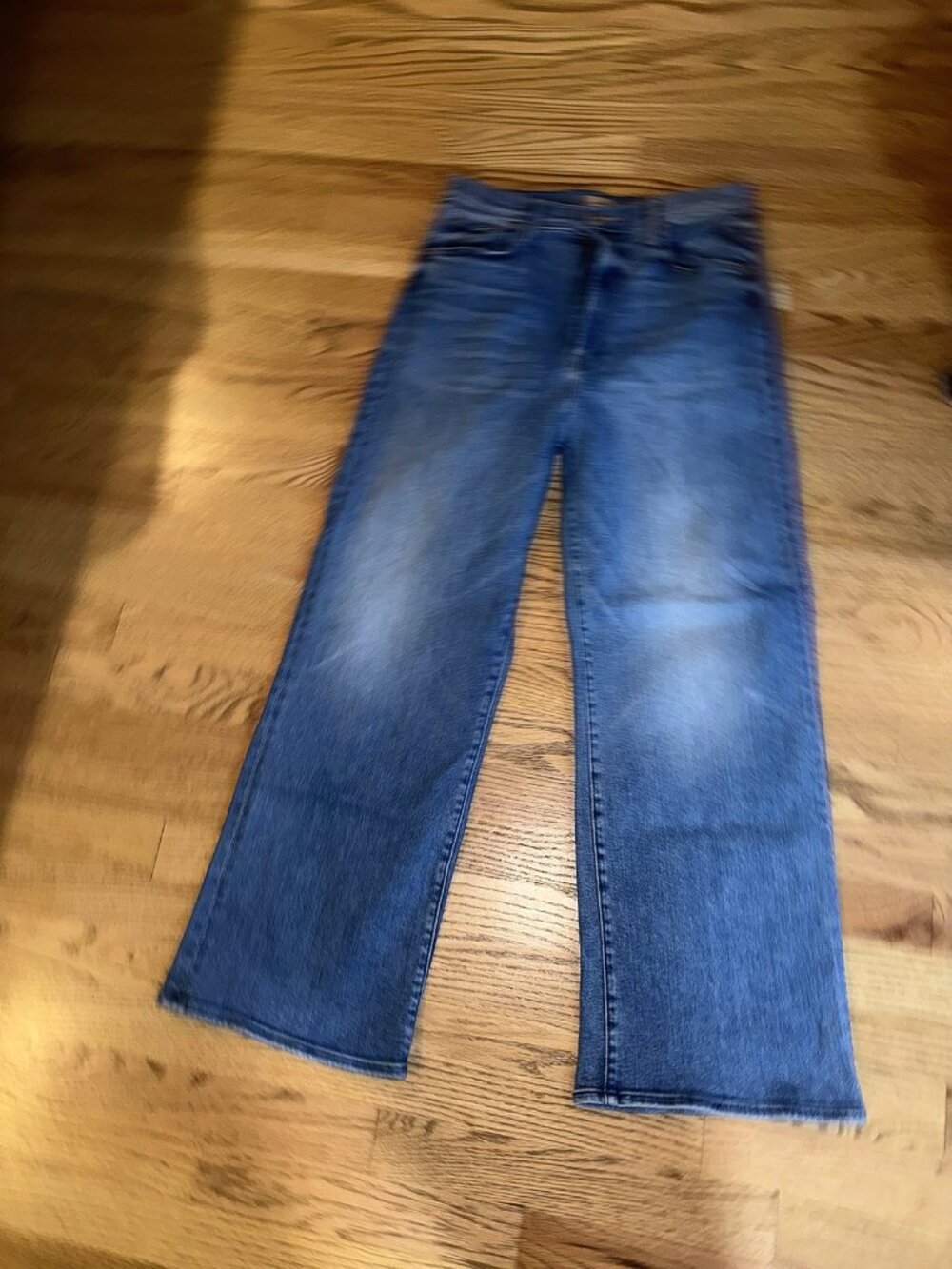MOTHER The Maven Ankle Wide Leg Jeans Medium Wash 30